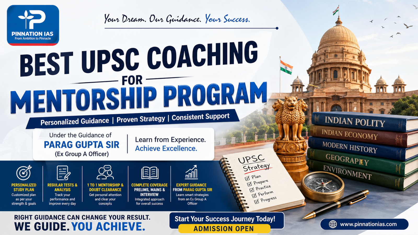Best IAS Coaching with Personal Mentorship in India – Pinnation IAS UPSC Program
